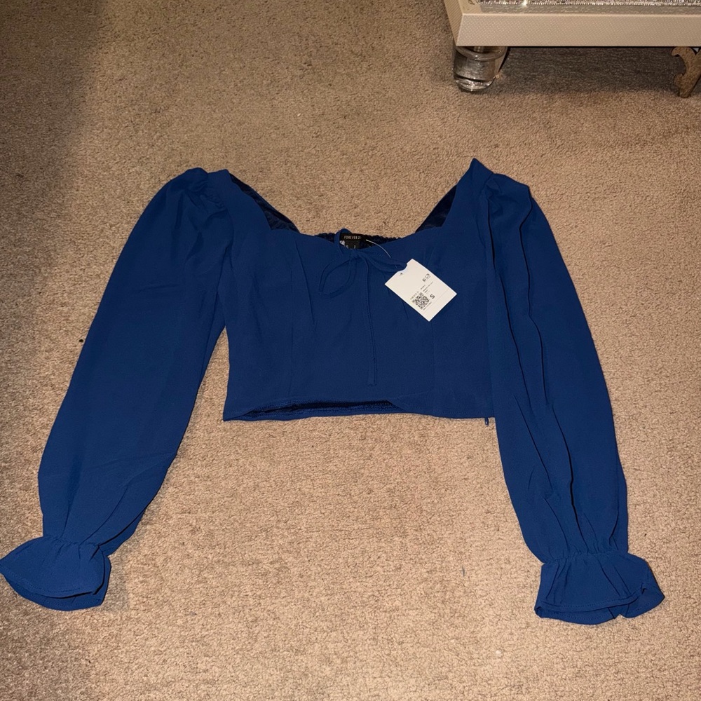 Forever 21 Royal Blue Crop Top